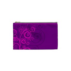 Floraly Swirlish Purple Color Cosmetic Bag (small) 