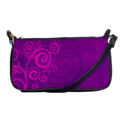 Floraly Swirlish Purple Color Shoulder Clutch Bags