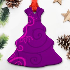 Floraly Swirlish Purple Color Ornament (christmas Tree)  by Amaryn4rt