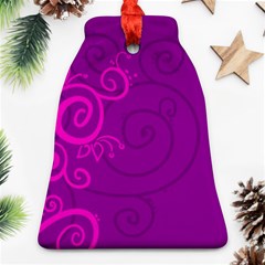 Floraly Swirlish Purple Color Ornament (bell) by Amaryn4rt