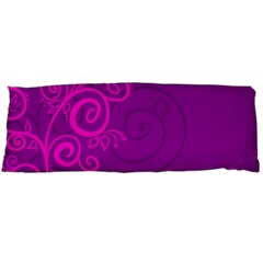 Floraly Swirlish Purple Color Body Pillow Case (dakimakura)