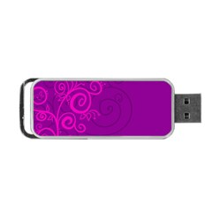 Floraly Swirlish Purple Color Portable Usb Flash (one Side) by Amaryn4rt