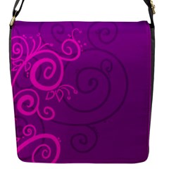 Floraly Swirlish Purple Color Flap Messenger Bag (s)