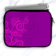 Floraly Swirlish Purple Color Apple Ipad 2/3/4 Zipper Cases by Amaryn4rt