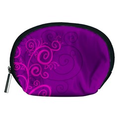 Floraly Swirlish Purple Color Accessory Pouches (medium) 