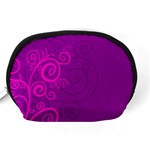 Floraly Swirlish Purple Color Accessory Pouches (Medium)  Back