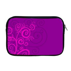 Floraly Swirlish Purple Color Apple Macbook Pro 17  Zipper Case