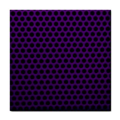 Dark Purple Metal Mesh With Round Holes Texture Tile Coasters