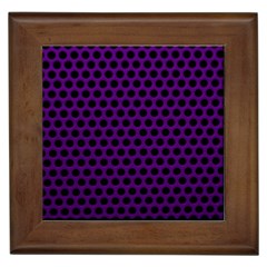 Dark Purple Metal Mesh With Round Holes Texture Framed Tiles by Amaryn4rt