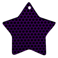 Dark Purple Metal Mesh With Round Holes Texture Ornament (star)