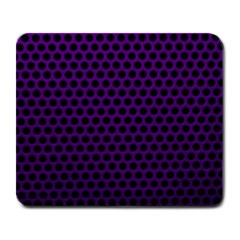 Dark Purple Metal Mesh With Round Holes Texture Large Mousepads by Amaryn4rt