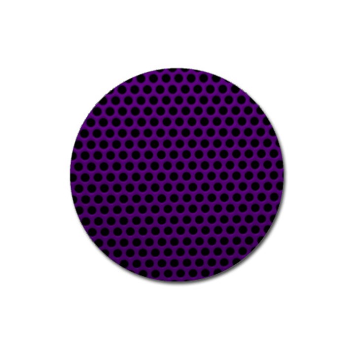 Dark Purple Metal Mesh With Round Holes Texture Magnet 3  (Round)