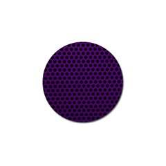 Dark Purple Metal Mesh With Round Holes Texture Golf Ball Marker by Amaryn4rt