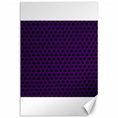 Dark Purple Metal Mesh With Round Holes Texture Canvas 12  X 18   by Amaryn4rt