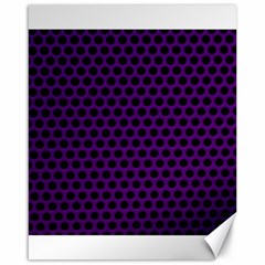 Dark Purple Metal Mesh With Round Holes Texture Canvas 16  X 20   by Amaryn4rt