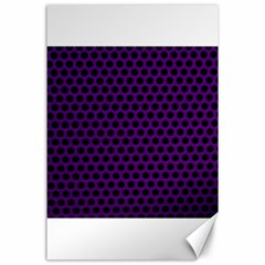 Dark Purple Metal Mesh With Round Holes Texture Canvas 24  X 36  by Amaryn4rt