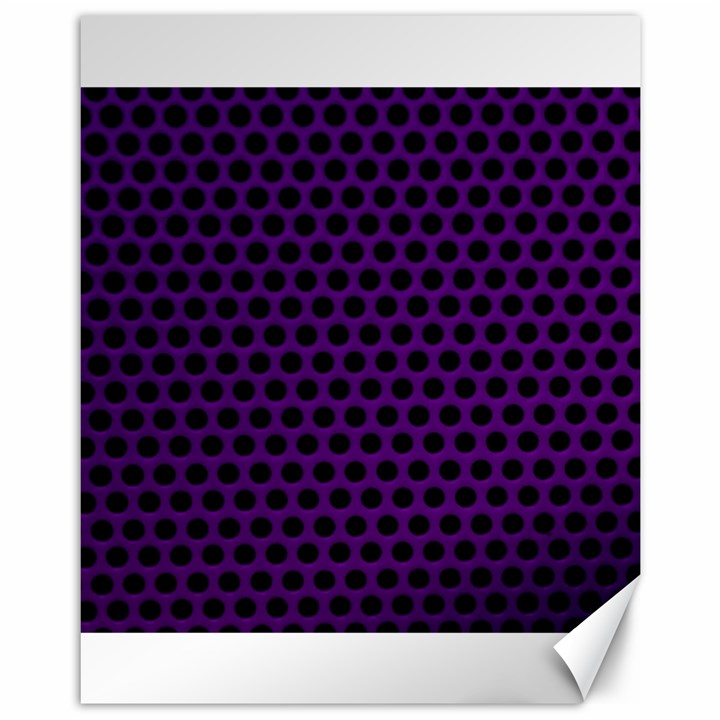 Dark Purple Metal Mesh With Round Holes Texture Canvas 11  x 14  