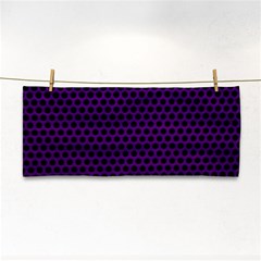 Dark Purple Metal Mesh With Round Holes Texture Cosmetic Storage Cases