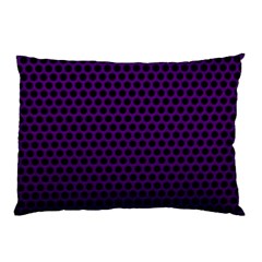 Dark Purple Metal Mesh With Round Holes Texture Pillow Case