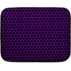 Dark Purple Metal Mesh With Round Holes Texture Fleece Blanket (mini)