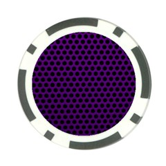 Dark Purple Metal Mesh With Round Holes Texture Poker Chip Card Guard (10 Pack) by Amaryn4rt