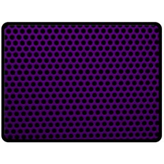 Dark Purple Metal Mesh With Round Holes Texture Fleece Blanket (large)  by Amaryn4rt