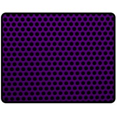 Dark Purple Metal Mesh With Round Holes Texture Fleece Blanket (medium) 