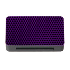 Dark Purple Metal Mesh With Round Holes Texture Memory Card Reader With Cf