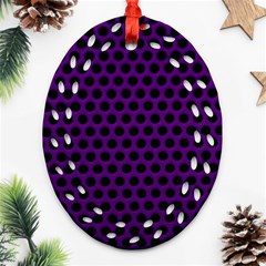 Dark Purple Metal Mesh With Round Holes Texture Ornament (oval Filigree)