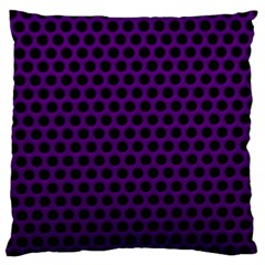 Dark Purple Metal Mesh With Round Holes Texture Large Cushion Case (one Side)