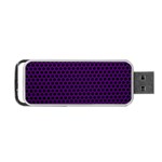 Dark Purple Metal Mesh With Round Holes Texture Portable USB Flash (Two Sides) Front