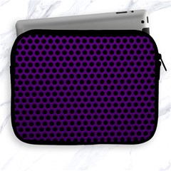 Dark Purple Metal Mesh With Round Holes Texture Apple Ipad 2/3/4 Zipper Cases