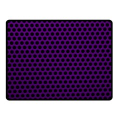 Dark Purple Metal Mesh With Round Holes Texture Double Sided Fleece Blanket (small) 