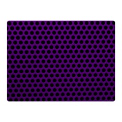 Dark Purple Metal Mesh With Round Holes Texture Double Sided Flano Blanket (mini) 