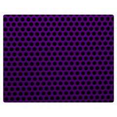 Dark Purple Metal Mesh With Round Holes Texture Double Sided Flano Blanket (medium)  by Amaryn4rt