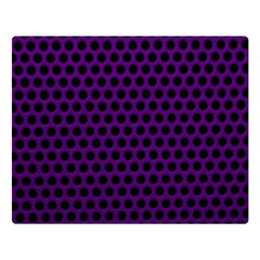 Dark Purple Metal Mesh With Round Holes Texture Double Sided Flano Blanket (large)  by Amaryn4rt