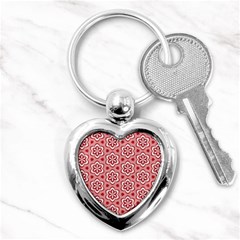 Floral Abstract Pattern Key Chains (heart)  by Amaryn4rt