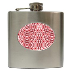 Floral Abstract Pattern Hip Flask (6 Oz) by Amaryn4rt