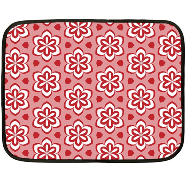 Floral Abstract Pattern Double Sided Fleece Blanket (Mini) 