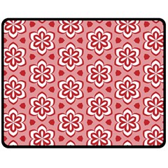 Floral Abstract Pattern Fleece Blanket (medium) 