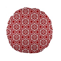 Floral Abstract Pattern Standard 15  Premium Round Cushions