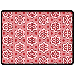 Floral Abstract Pattern Double Sided Fleece Blanket (large)  by Amaryn4rt