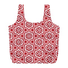 Floral Abstract Pattern Full Print Recycle Bags (l) 