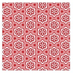 Floral Abstract Pattern Large Satin Scarf (square)