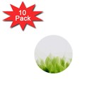 Green Leaves Pattern 1  Mini Buttons (10 pack)  Front