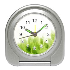 Green Leaves Pattern Travel Alarm Clocks