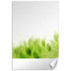 Green Leaves Pattern Canvas 20  X 30   by Amaryn4rt