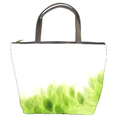 Green Leaves Pattern Bucket Bags