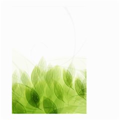 Green Leaves Pattern Small Garden Flag (Two Sides)