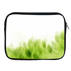 Green Leaves Pattern Apple iPad 2/3/4 Zipper Cases